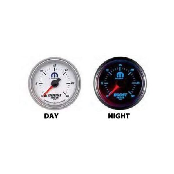 Boost Vacuum Gauge Full Sweep Electronic 2 1/16" White Dial 0-30 PSI from MOPAR