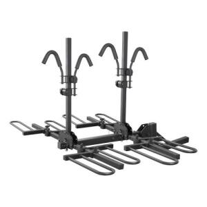 Hitch-Mounted Tray-Style Bike Rack for 4 Bikes Black Powder Coat 2" Hitch Receivers