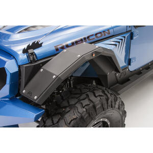 Front Full Width Fender Flares for 07-23 Jeep Wrangler JL and JK with Fab Fours Front Fenders