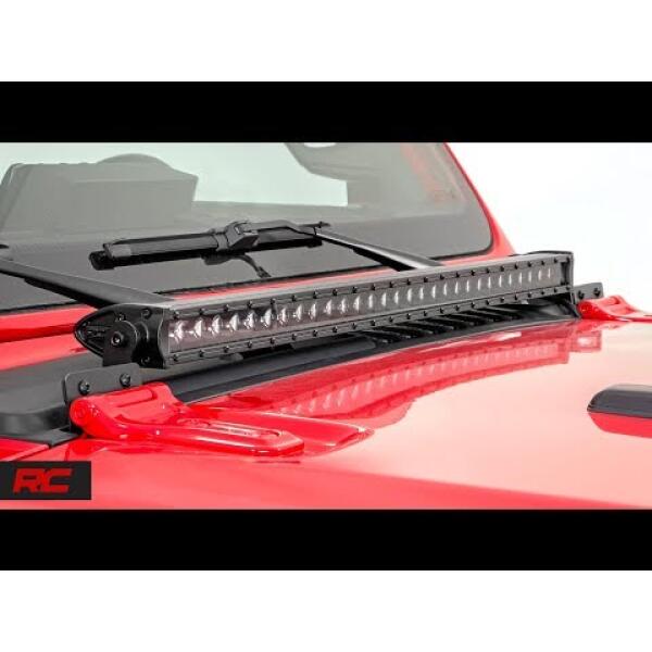 Jeep 30-inch LED Hood Kit 2018-2021 Wrangler JL, 2020-2021 Gladiator JT Chrome-Series - Image 2