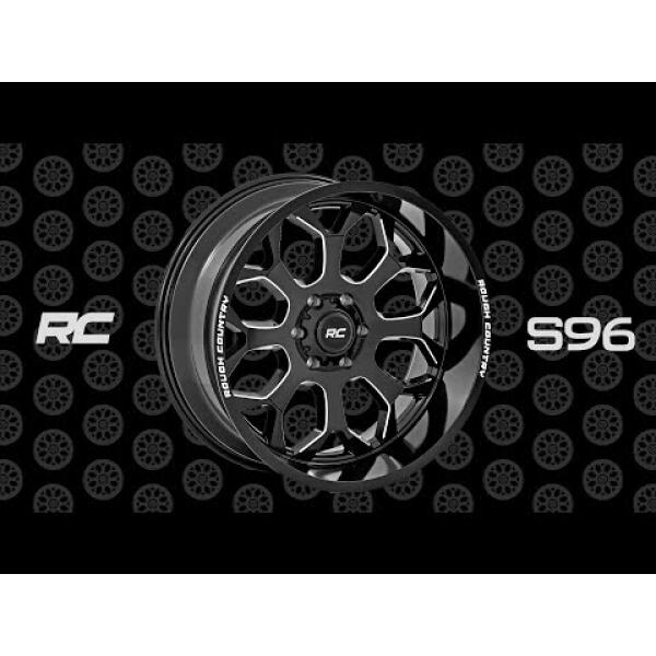 Rough Country 96 Series Wheel One-Piece Gloss Black 20x10 5x4.5 -19mm - Image 2