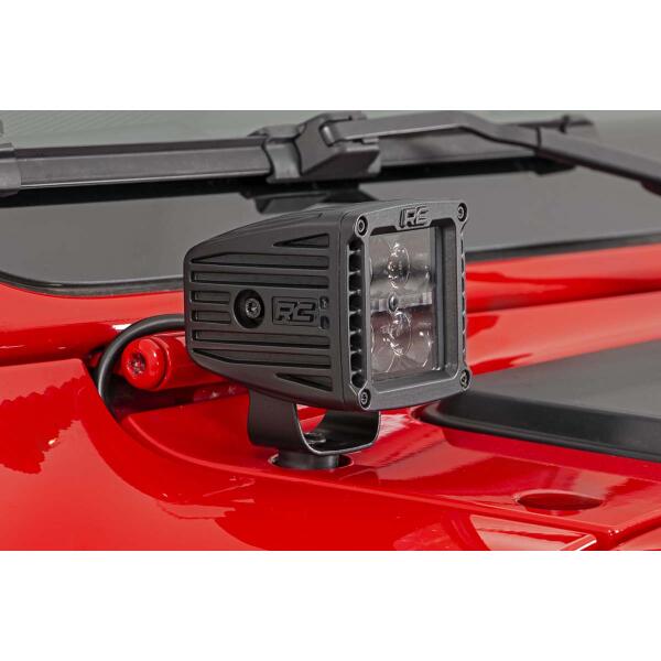 2" Easy-Mount LED Light Kit Black Series w/ White DRL for Jeep Gladiator JT and Wrangler JL 2018-2025 - Image 3