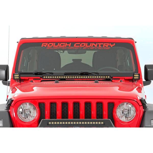 Jeep 30-inch LED Hood Kit 2018-2021 Wrangler JL, 2020-2021 Gladiator JT Chrome-Series - Image 3
