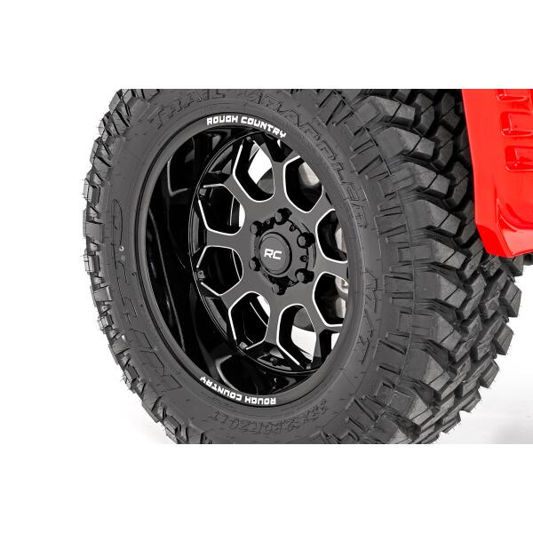 Rough Country 96 Series Wheel One-Piece Gloss Black 20x105x5-19mm - Image 4
