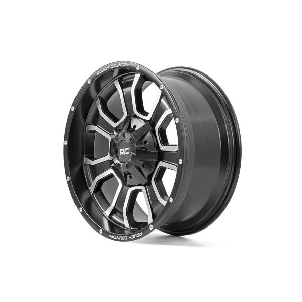 Rough Country 93 Series Wheel One-Piece Machined Black 20x105x5/5x4.5-18mm - Image 3