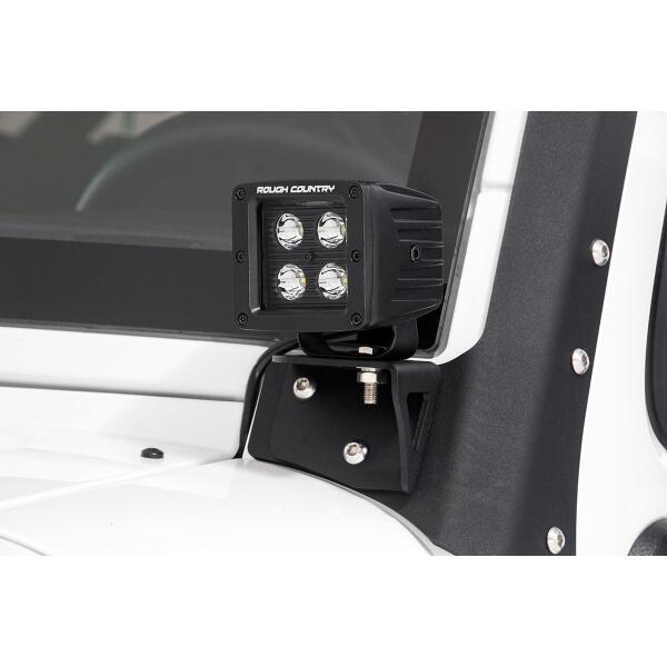 LED Light Mount Lower Windshield Pod for Jeep Wrangler JK 2007-2018