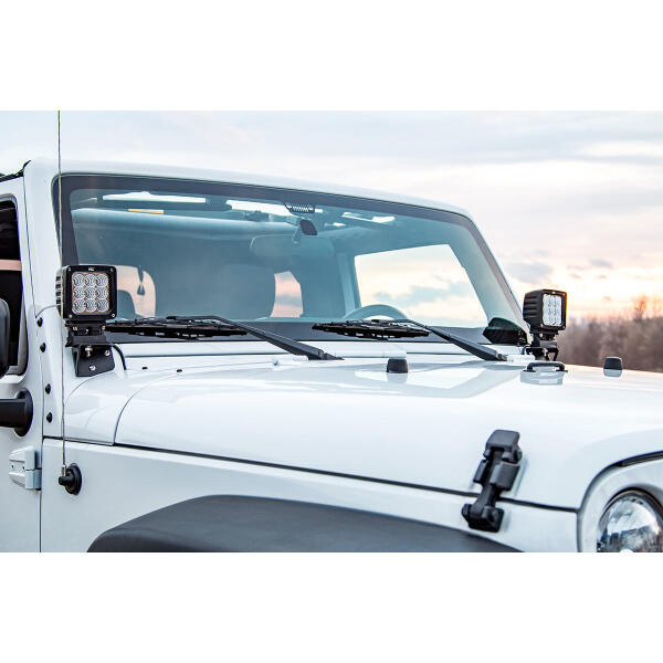 Light Mounts Lower Windshield for Jeep Wrangler JK 2007-2018 - Image 3