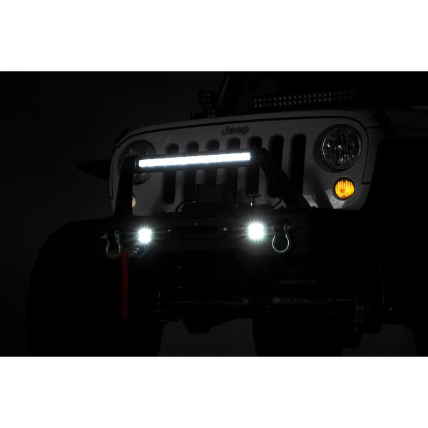 FR Bumper Stubby Hoop BLK LED for Jeep Gladiator JT, Wrangler JK and JL - Image 2
