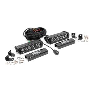 6" CHROME SERIES SINGLE ROW CREE LED LIGHT BARS - PAIR