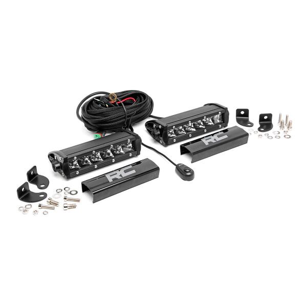 6" CHROME SERIES SINGLE ROW CREE LED LIGHT BARS - PAIR