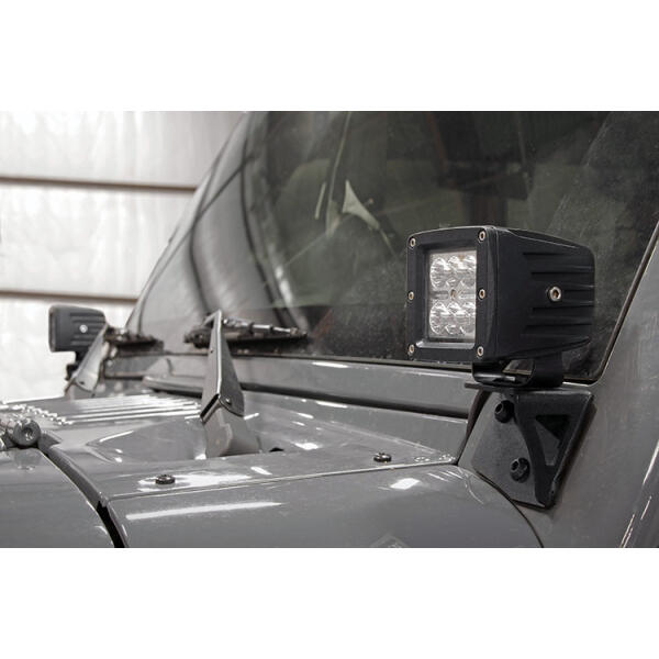 LED Light Mount Lower Windshield Pod for Jeep Wrangler JK 2007-2018 - Image 3