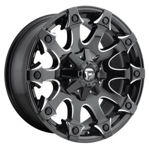 BATTLE AXE Model D578 Gloss Black and Milled 17x9