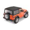 Black Twill Soft Top Kit with Clear Windows for Jeep Wrangler JL 2-Door 2018-2024