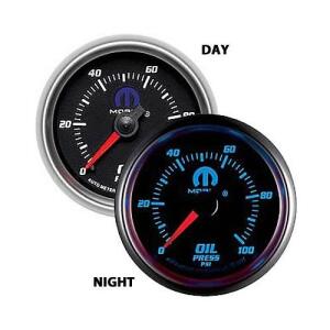 Oil Pressure Gauge Full Sweep Mechanical 2 1/16" Black Dial 0-100 PSI Range