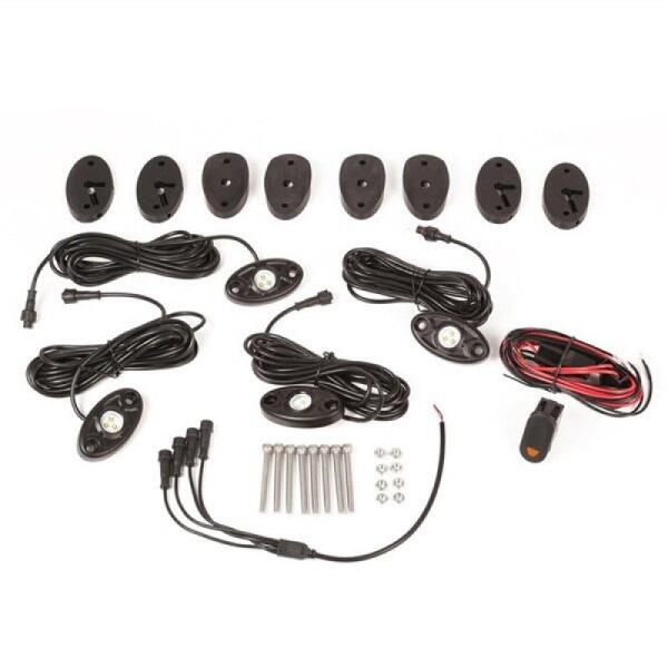 LED ROCK LIGHT KIT, 4 PIECE - WHITE FOR JEEP JK 07-18
