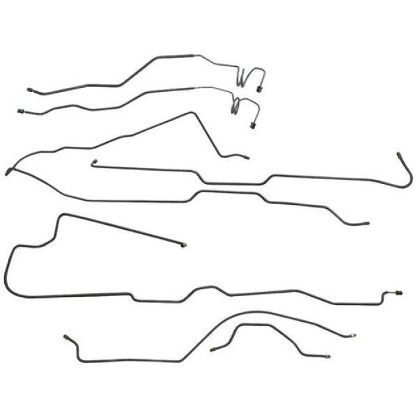 1976-Early 1977 Jeep CJ-5 AMC 20 Narrow Axle (Early 3/16" M/C Lines) Standard Brake Line Kit 7pc, Stainless