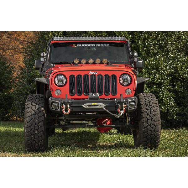 Arcus Front Bumper with Grille Guard for Jeep Wrangler JK 2007-2018 - Image 4