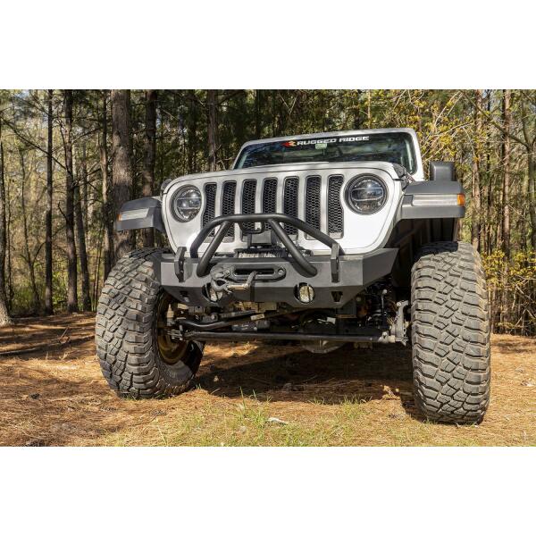 HD Stubby Front Bumper for Jeep Wrangler JL, JK 2007-2024 and Gladiator JT - Image 9