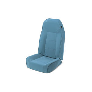 High-Back Bucket Seat in Blue Denim for 76-02 Jeep CJ, YJ and TJ