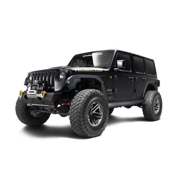 XOR Front Stubby Bumper for Jeep Wrangler JK, JL 2007-2024 and Gladiator JT with Skid Plate