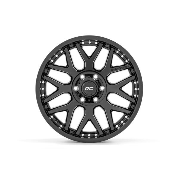 Rough Country 95 Series Wheel One-Piece Gloss Black 20x105x5-19mm - Image 2