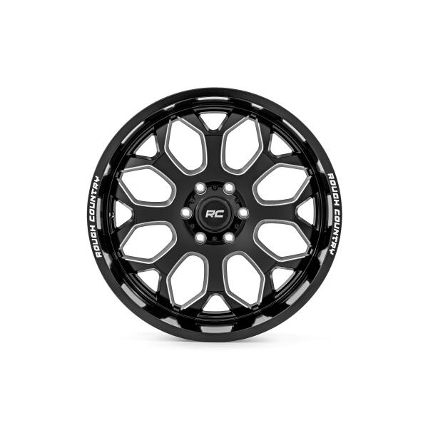 Rough Country 96 Series Wheel One-Piece Gloss Black 20x105x5-19mm - Image 2