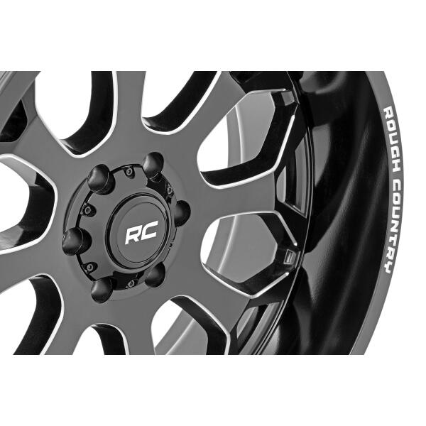 Rough Country 96 Series Wheel One-Piece Gloss Black 20x105x5-19mm - Image 3