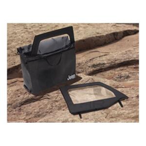 Soft Window Storage Bag with Jeep Logo Black Vinyl 2007-2016 Jeep Wrangler JK