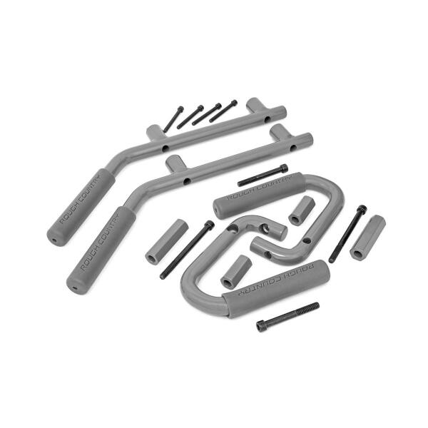 Grab Handles Steel FR and RR Gray for Jeep Wrangler JK 2007-2018