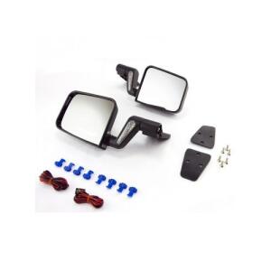 HEATED LED DOOR MIRROR KIT BLACK 87-02 JEEP WRANGLER YJ/TJ