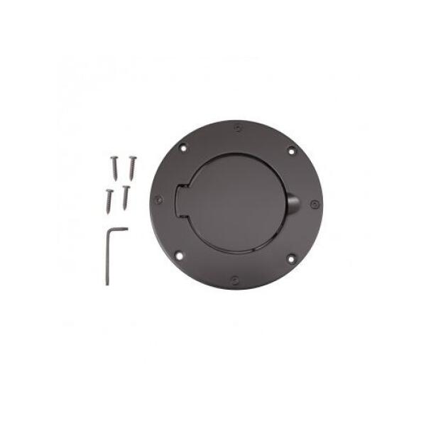 NON-LOCKING GAS CAP DOOR BLACK 97-06 JEEP WRANGLER TJ