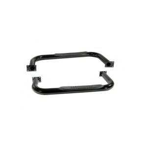 ROUND TUBE SIDE STEPS 3 INCH BLACK 87-95 JEEP WRANGLER YJ