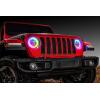 led headlight surface mount halo kit for 2020-2023 jeep gladiator jt and wrangler jl