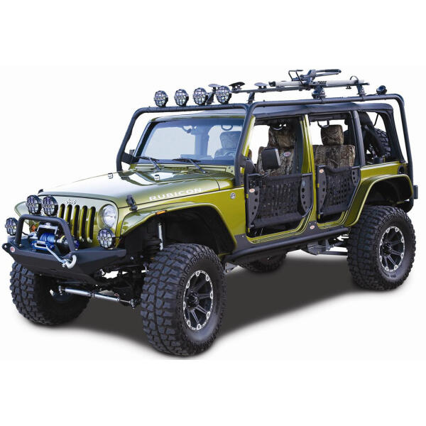 4x4 Front High Clearance Bumper in Textured Black for Jeep Wrangler JK 2007-2018 - Image 2