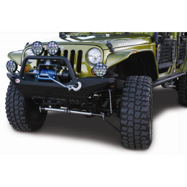 4x4 Front High Clearance Bumper in Textured Black for Jeep Wrangler JK 2007-2018 - Image 3