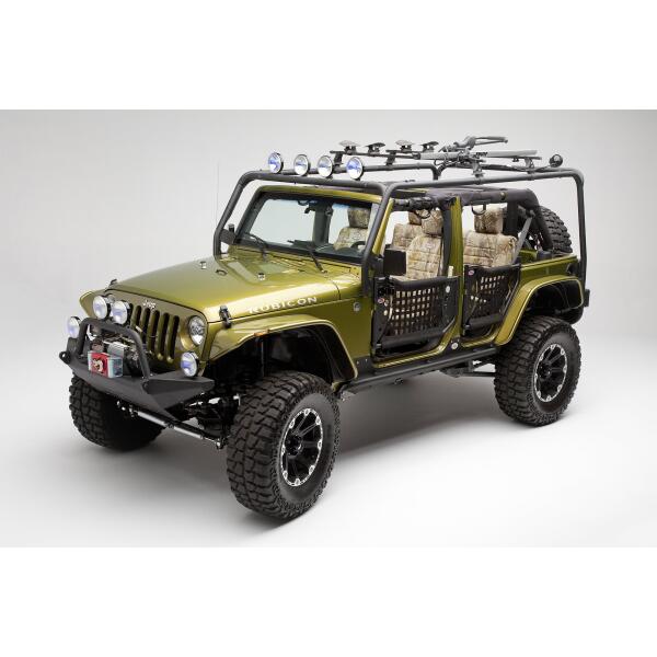 4x4 Front High Clearance Bumper in Textured Black for Jeep Wrangler JK 2007-2018 - Image 4