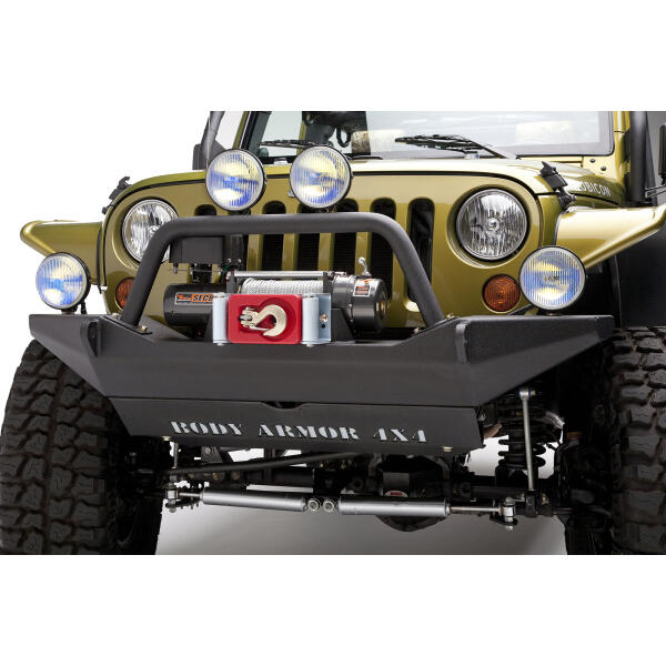 4x4 Front High Clearance Bumper in Textured Black for Jeep Wrangler JK 2007-2018 - Image 5