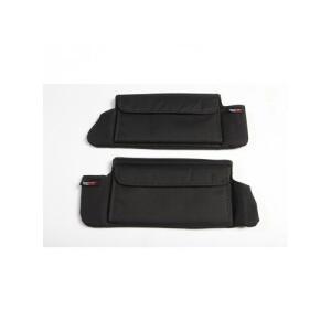 Sun Visor Organizers Pair Black Vinyl for Jeep Wrangler JK & Wrangler Unlimited (2007-2009)
