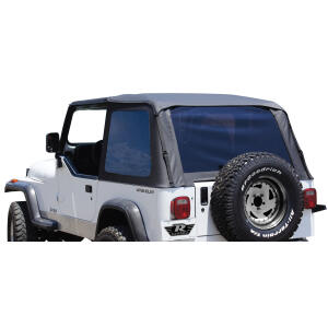 Trail Top Soft Top with Tinted Windows in Black Diamond forJeep Wrangler YJ 1992-1995