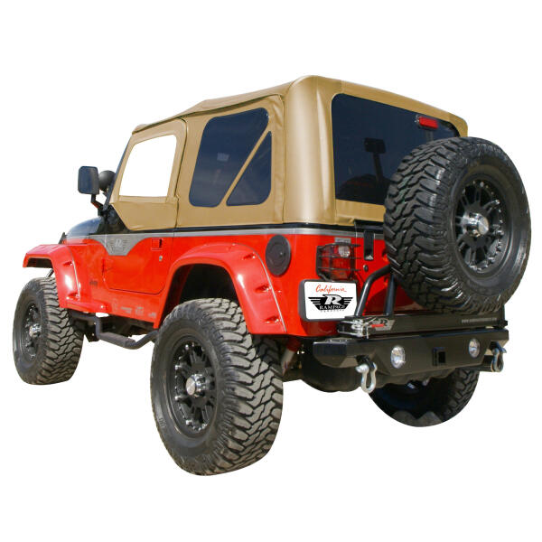 Replacement Top Plus Soft Top with Tinted Windows and Upper Door Skins for Jeep Wrangler TJ 2097-2006