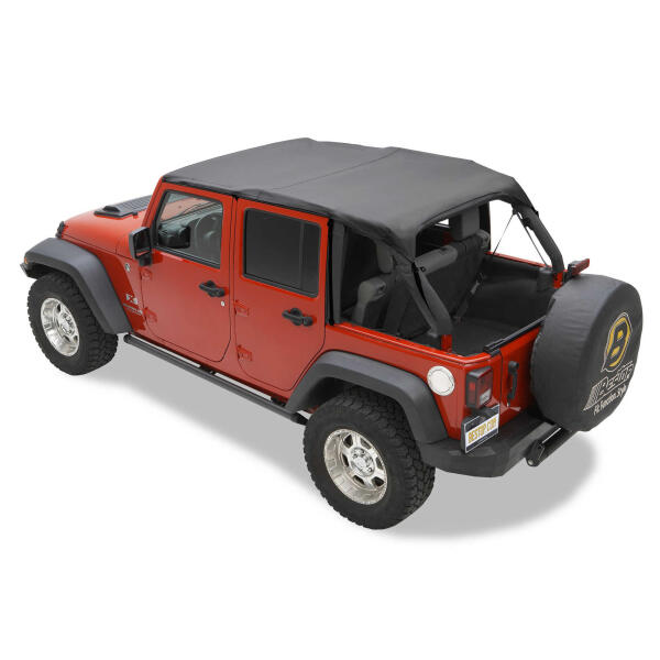 Cable-Style Safari Bikini Top for 10-18 Jeep Wrangler Unlimited JK 4 Door