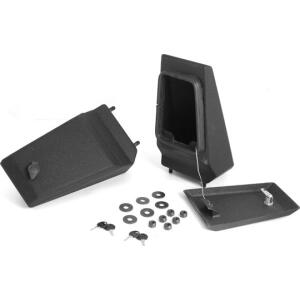 XHD Front Bumper Storage Ends in Textured Black for 76-06 Jeep®, CJ-5, CJ-7, CJ-8 Scrambler, Wrangler YJ, TJ and Unlimited