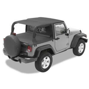 Safari Bikini, Duster and Windjammer Summer Combo in Black Diamond for 07-09 Jeep Wrangler JK 2 Door with Factory Soft Top
