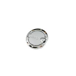 Fuel Gas Cap Door Cover with Jeep logo Chrome for Jeep JK 07-17