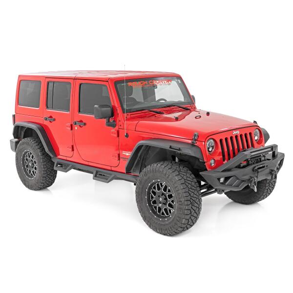 High Clearance LED Flat Fender Flare Kit for Jeep Wrangler JK 2007-2018