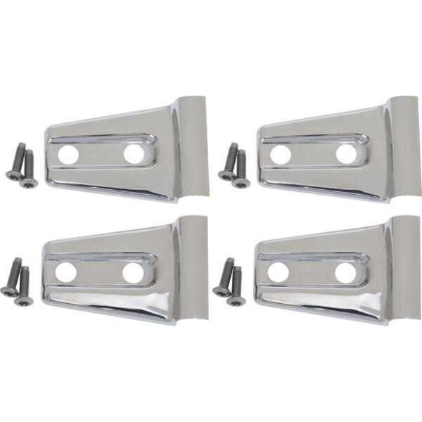 Door Hinge Overlays in Polished Stainless Steel for Jeep Wrangler JK 2007-2018