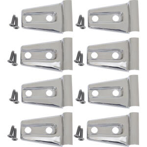 Stainless Steel Door Hinge Overlays in Polished for Jeep Wrangler JK 2007-2018 Unlimited