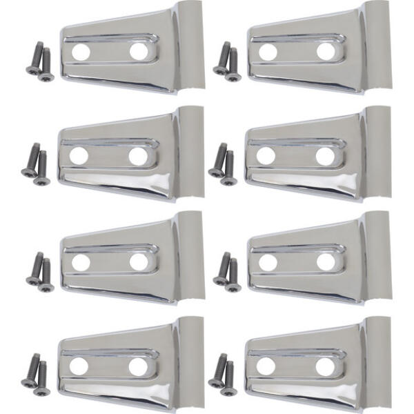 Stainless Steel Door Hinge Overlays in Polished for Jeep Wrangler JK 2007-2018 Unlimited