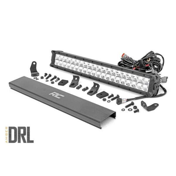 CHROME SERIES LED LIGHT | 20 INCH | DUAL ROW | AMBER DRL