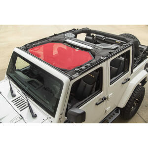 Eclipse Sun Shade in Red for 07-18 Jeep Wrangler JK